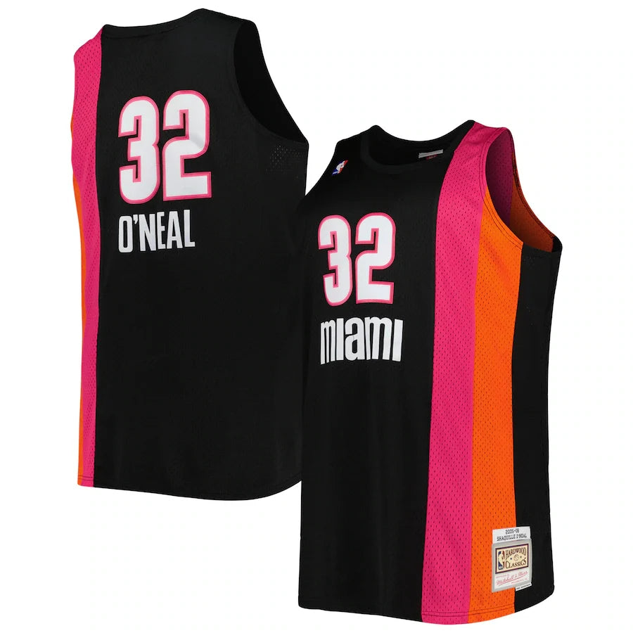 Shaquille O'Neal Miami Heat Big & Tall Hardwood Classics 2005/06 - Black