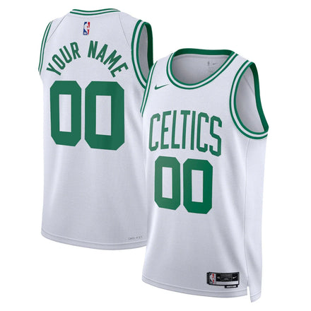 Boston Celtics Unisex Swingman Custom Jersey White - Association Edition