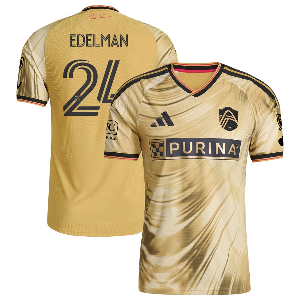 Daniel Edelman St. Louis CITY SC 2026 The Tina Turner Kit On-Field Patch Jersey - Yellow