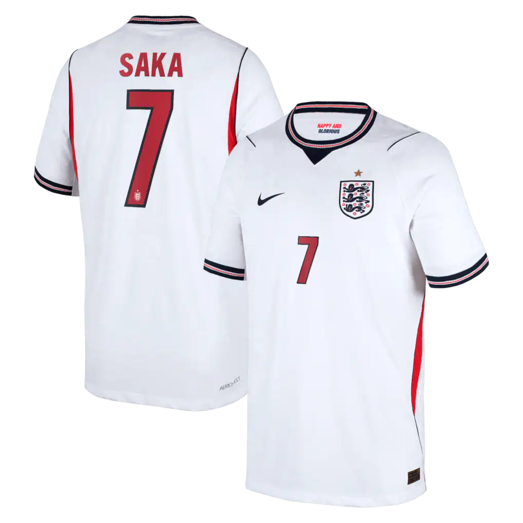 Bukayo Saka England National Team Youth 2026 Home Match - White