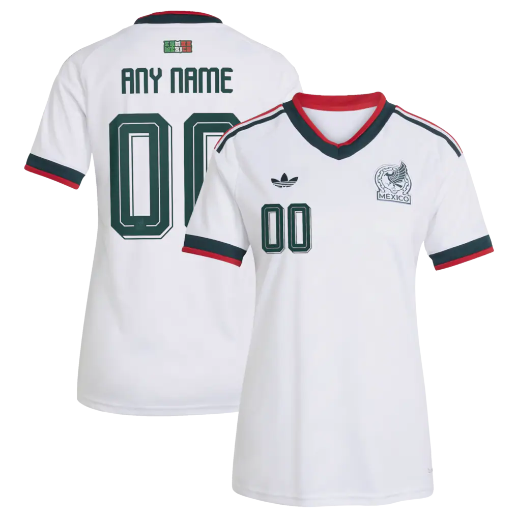 Mexico National Team adidas Women's 2026 Away Custom Jersey - White