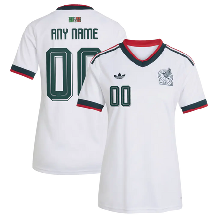 Mexico National Team adidas Women's 2026 Away Custom Jersey - White
