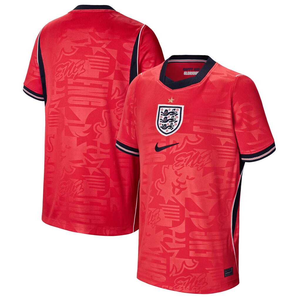 England National Team Nike Youth 2026 Away Stadium Jersey - Red