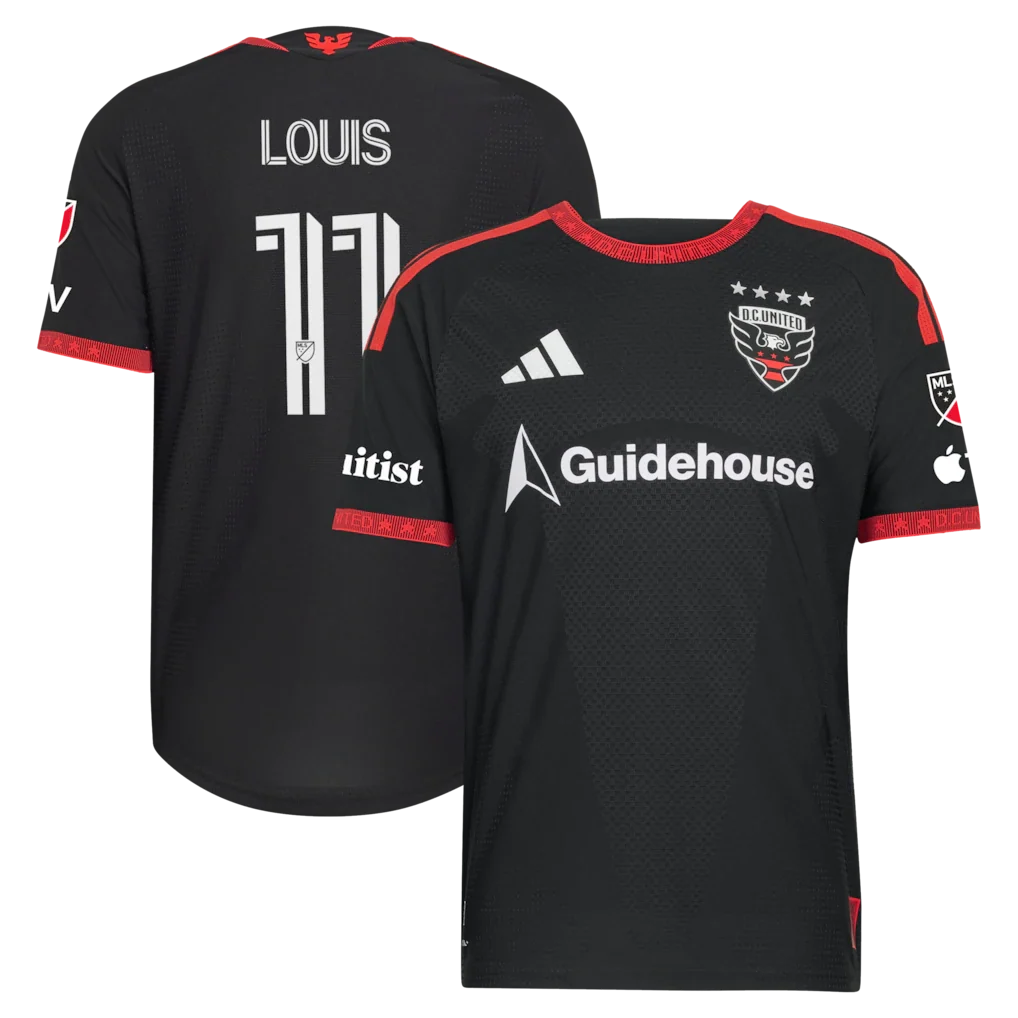 Louis Munteanu D.C. United 2026 Black-and-Red Kit On-Field Patch Jersey - Black