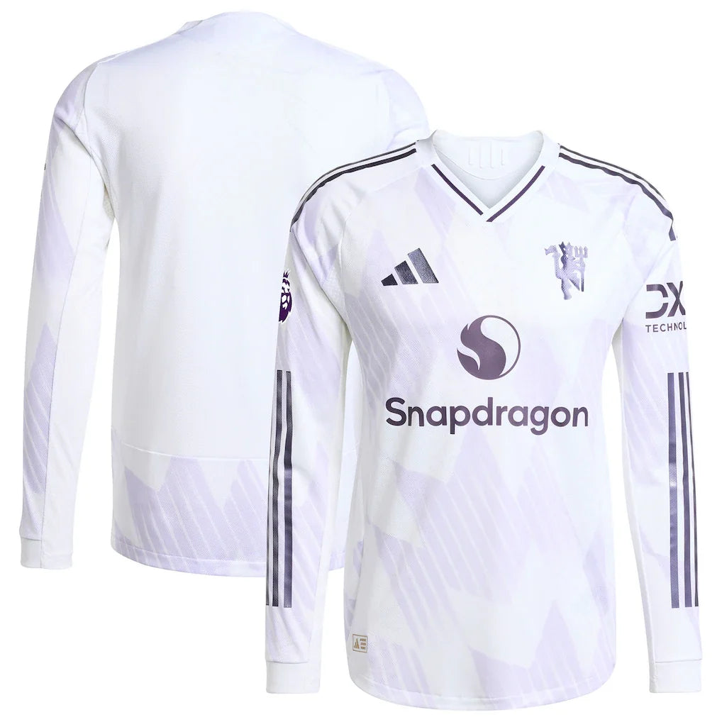Manchester United 2025/26 Away Long Sleeve Jersey - White