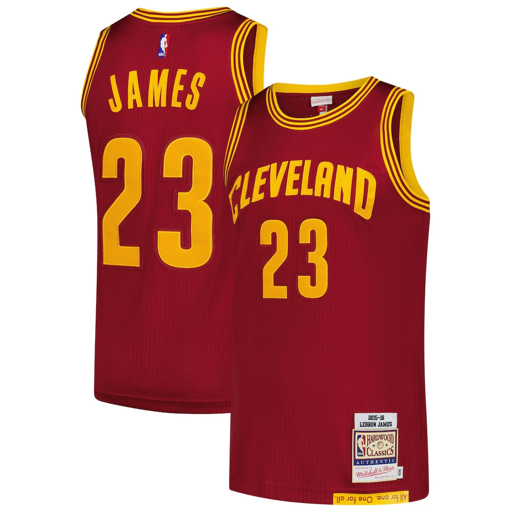 LeBron James Cleveland Cavaliers Hardwood Classics 2015/16 - Wine