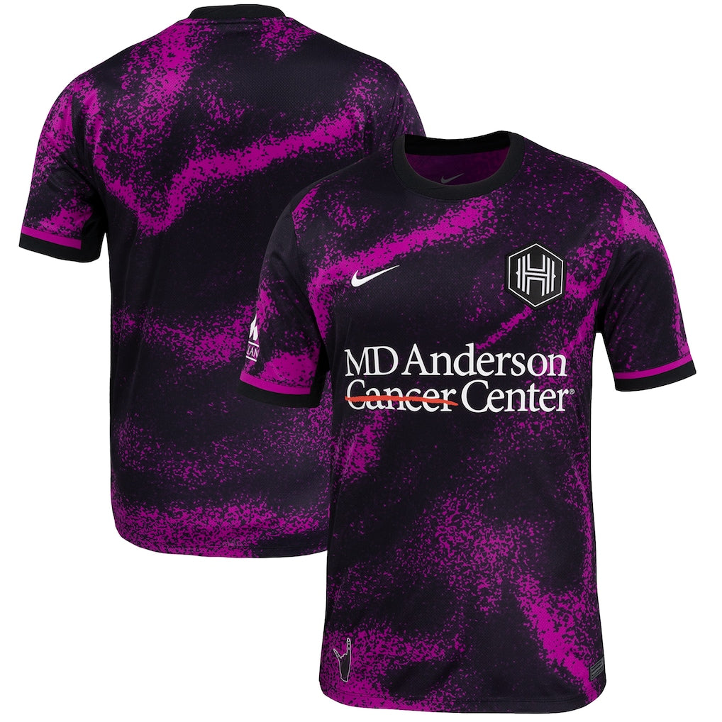 Houston Dash Nike 2025 The Cosmic Storm Kit Stadium Jersey - Black/Purple