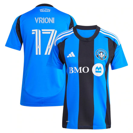 Giacomo Vrioni CF Montreal adidas Women's 2025 Montréal Original Player Jersey - Blue
