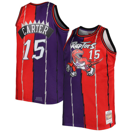 Vince Carter Toronto Raptors Big & Tall Hardwood Classics 1998/99 Split - Purple/Red