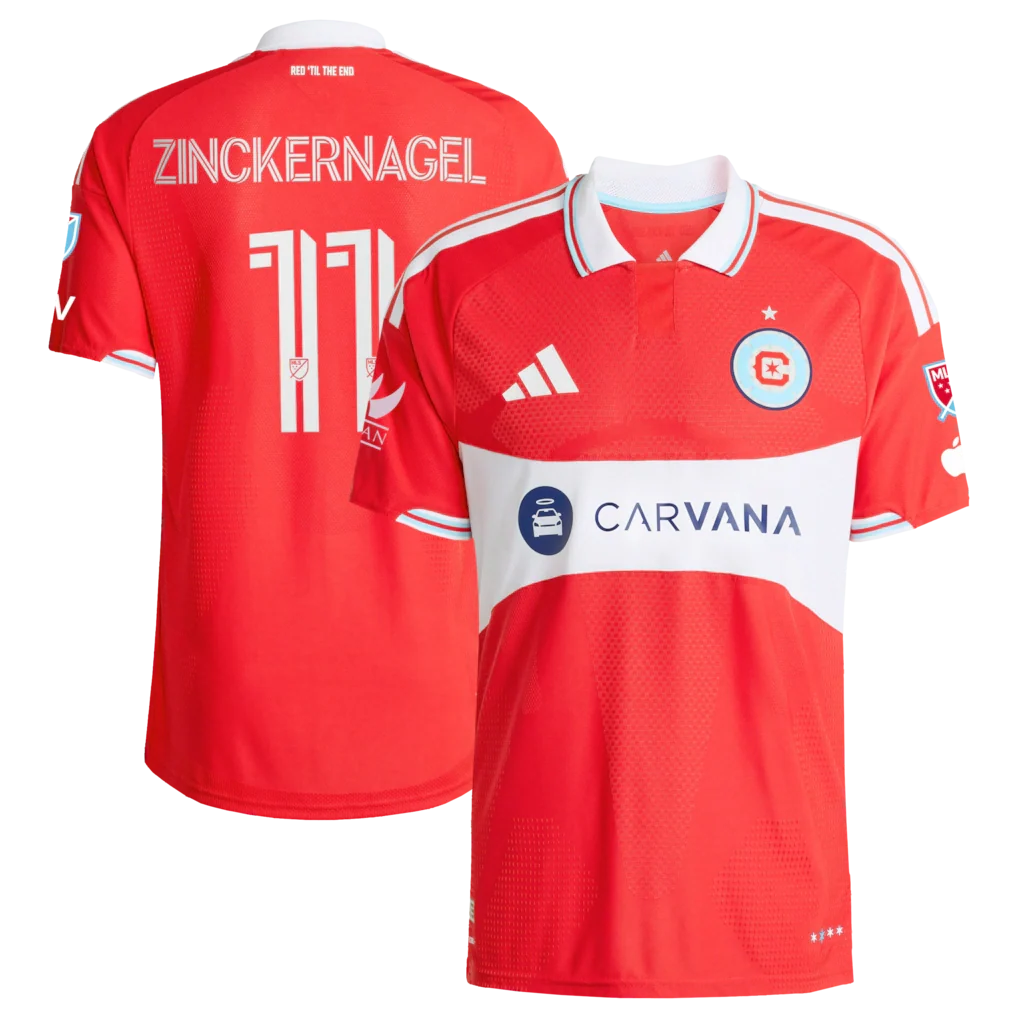 Philip Zinckernagel Chicago Fire 2026 Forever Red On-Field Patch Jersey - Red