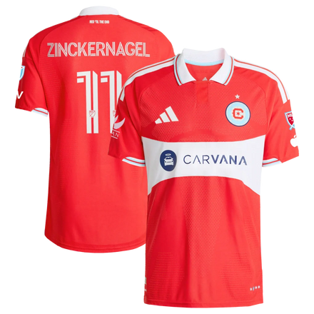 Philip Zinckernagel Chicago Fire 2026 Forever Red On-Field Patch Jersey - Red