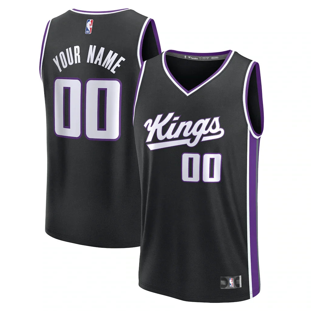 Sacramento Kings Custom Jersey - Icon Edition - Black