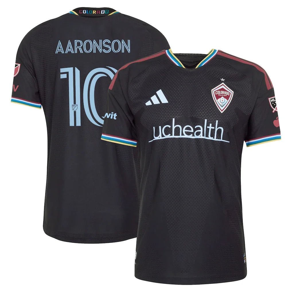 Paxten Aaronson Colorado Rapids 2026 Colorful Colorado On-Field Patch Jersey - Black
