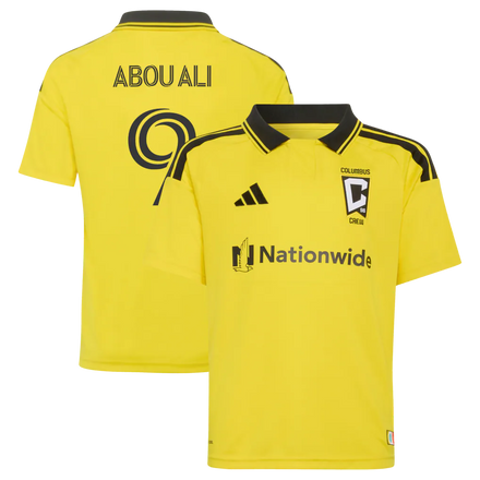 Wessam Abou Ali Columbus Crew adidas Youth 2026 The Crafted for Excellence Kit Jersey - Yellow