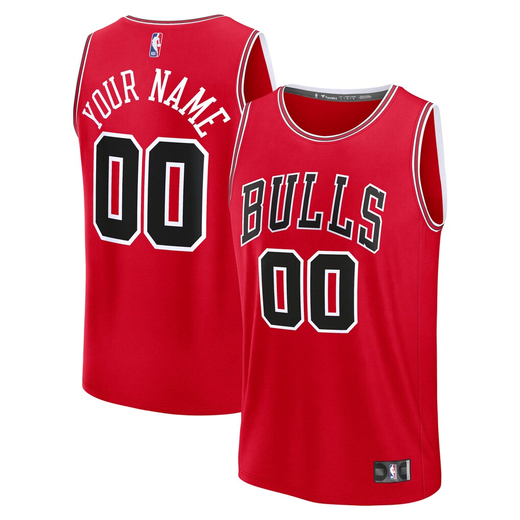 Chicago Bulls Custom Jersey - Icon Edition - Red