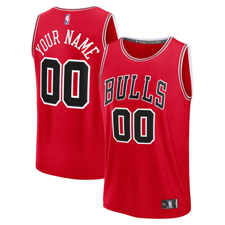 Chicago Bulls Custom Jersey - Icon Edition - Red