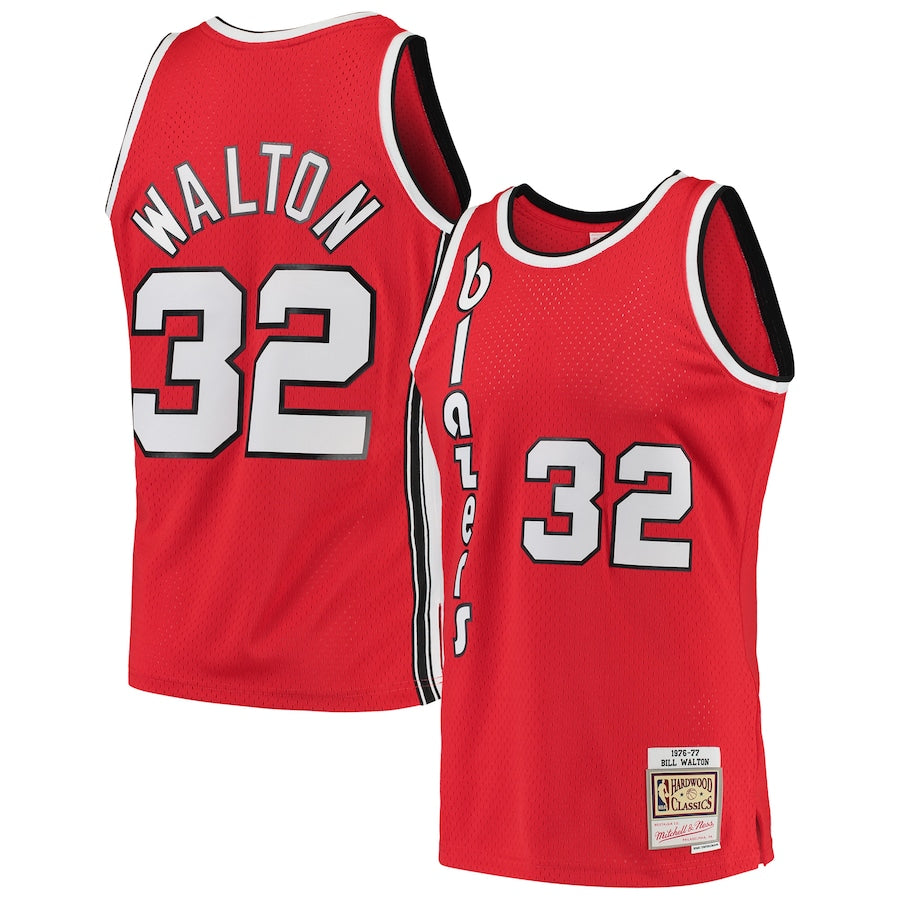 Bill Walton Portland Trail Blazers 1976/77 Hardwood Classics - Red