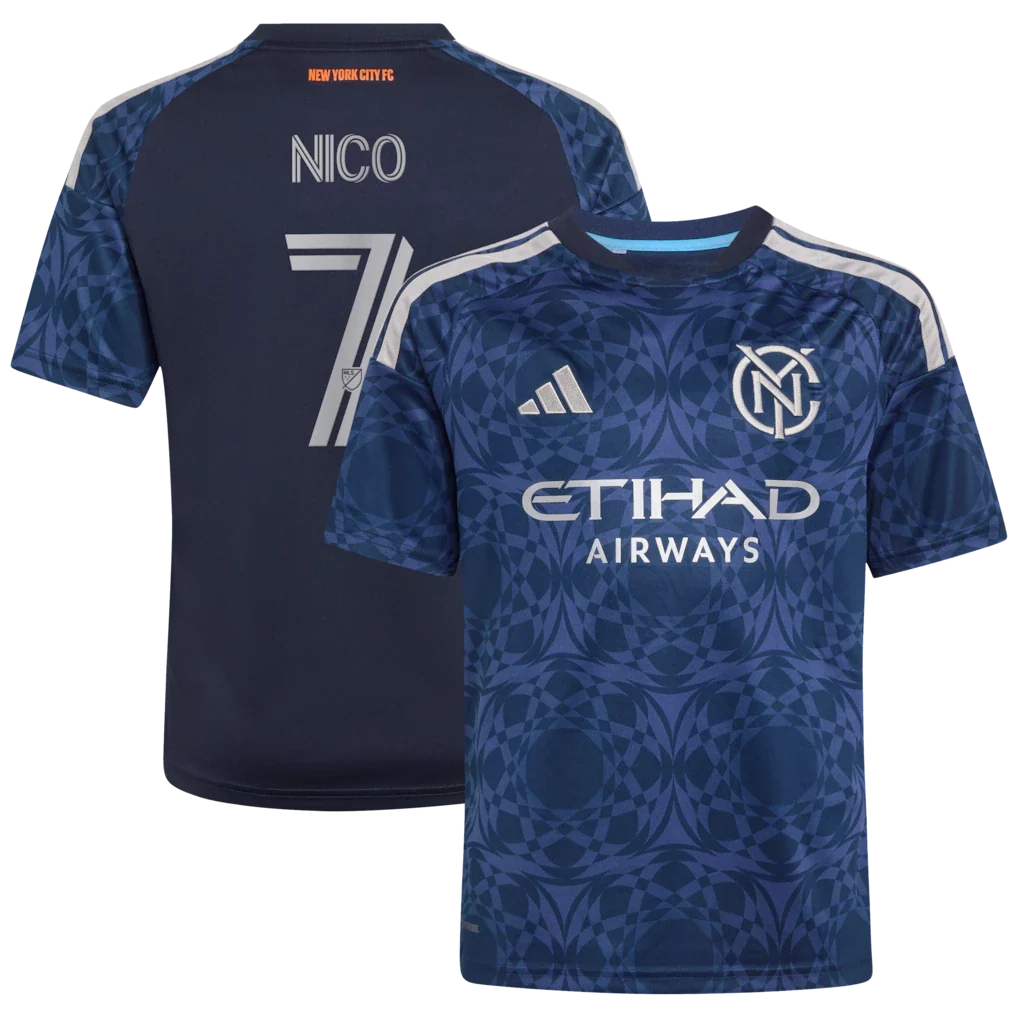 Nicolás Fernández Mercau New York City FC adidas Youth 2026 The All Nations Kit Jersey - Blue