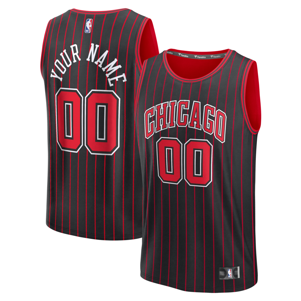 Chicago Bulls Custom Jersey - Icon Edition - Black