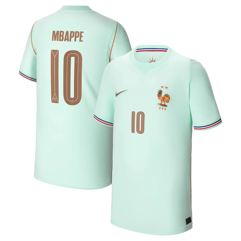 Kylian Mbappé France National Team Nike Youth 2026 Away Stadium Jersey - Green
