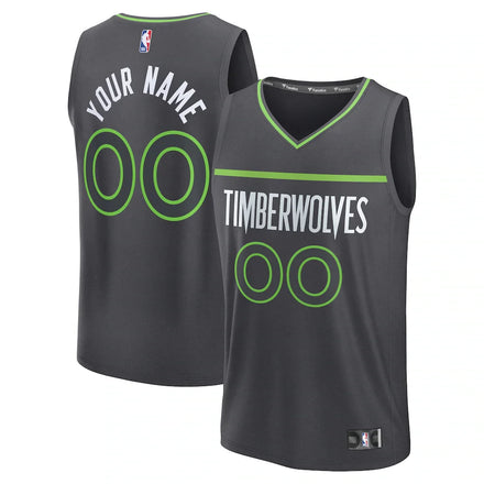Minnesota Timberwolves Custom Jersey - Icon Edition - Anthracite