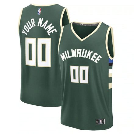Milwaukee Bucks Custom Jersey - Icon Edition - Green