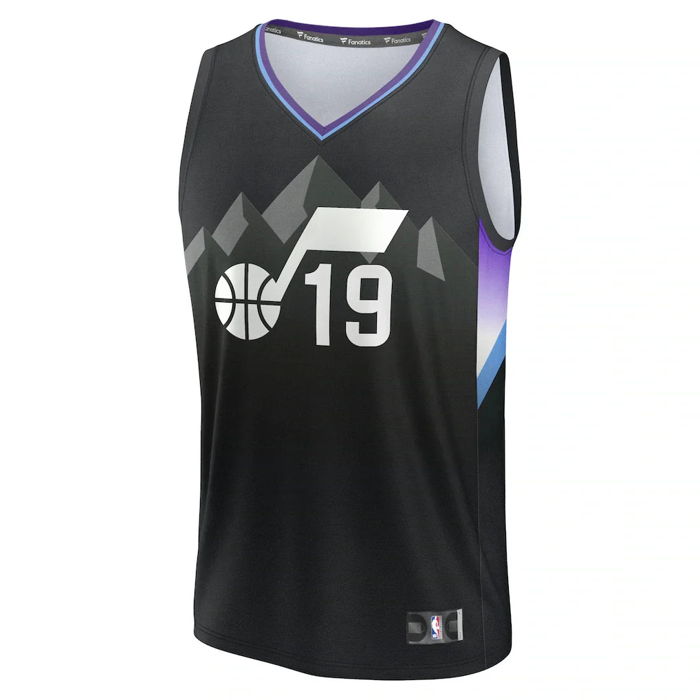 Ace Bailey Utah Jazz Fanatics 2025 NBA Draft First Round Pick Fast Break Replica Jersey - Statement Edition - Black