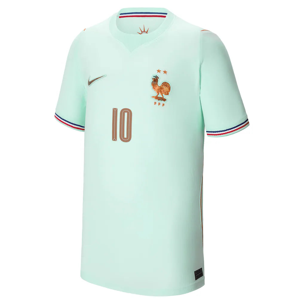 Kylian Mbappé France National Team Nike Youth 2026 Away Stadium Replica Jersey - Green