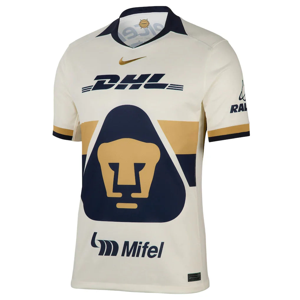 Pumas Nike 2025/26 Home Replica Jersey - Cream
