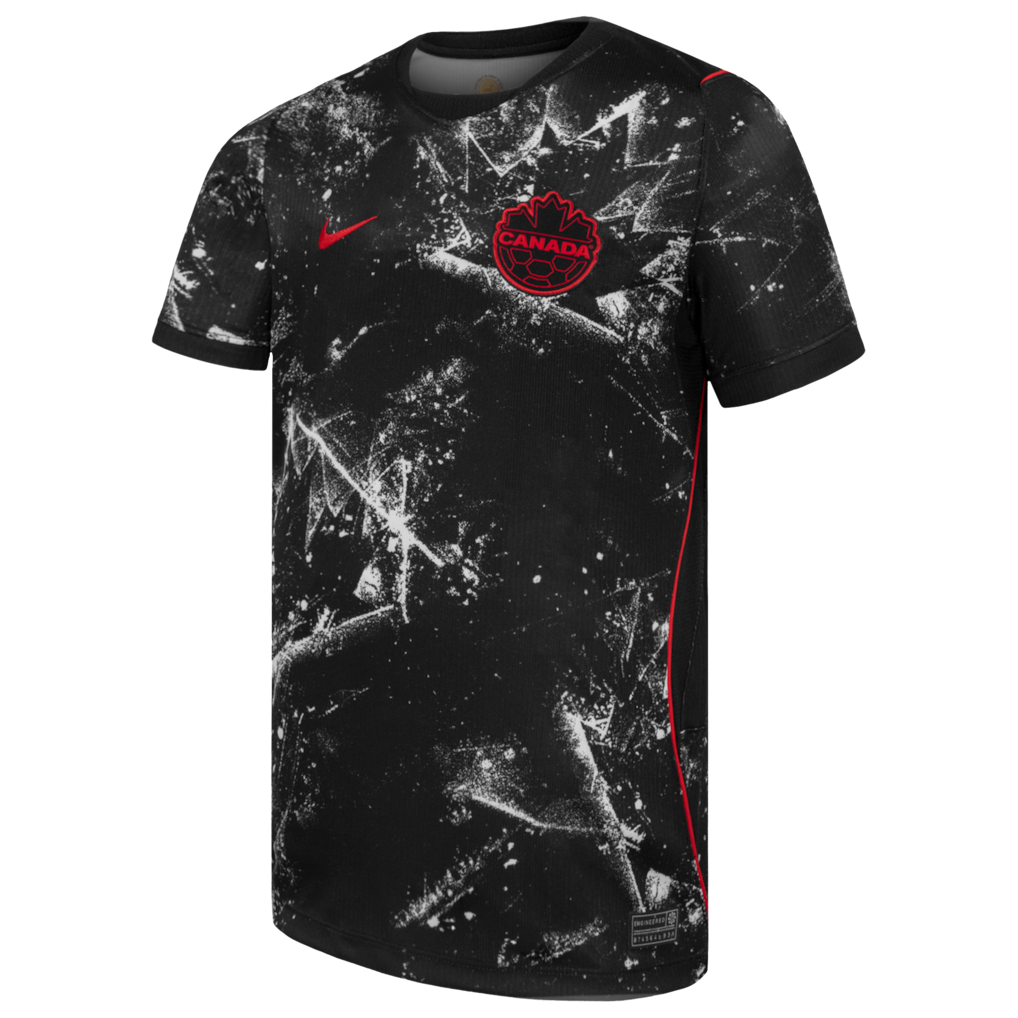 Canada Soccer Nike Youth 2026 Away Stadium Replica Jersey - Black