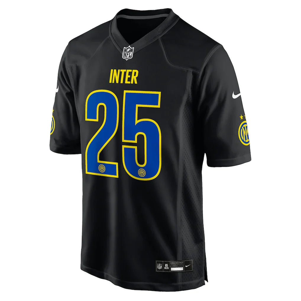 Inter Milan Nike 2025 Soccer x NFL Game Jersey - Black