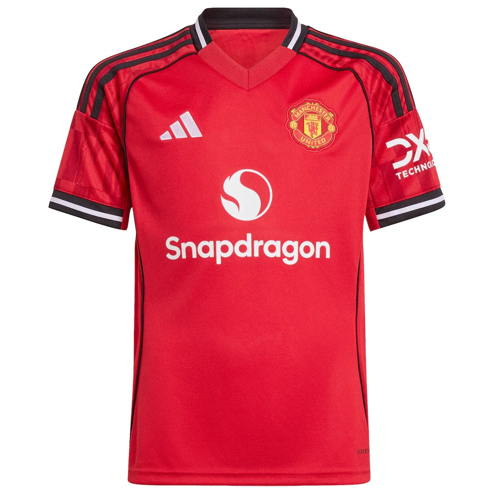 Marcus Rashford Manchester United adidas Youth Home 2025/26 Replica Player Jersey - Red
