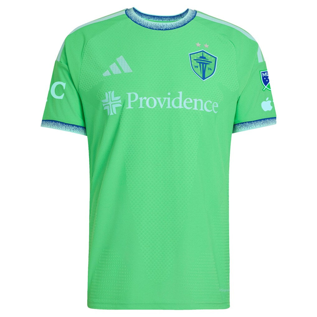 Jordan Morris Seattle Sounders FC adidas 2026 The Evergreen State Kit On-Field Authentic Patch Jersey - Rave Green