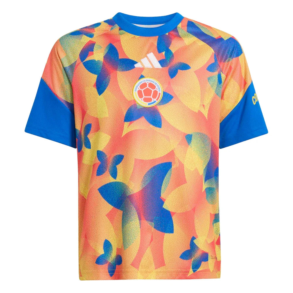 Colombia National Team adidas Youth 2026 Pre-Match Top - Orange
