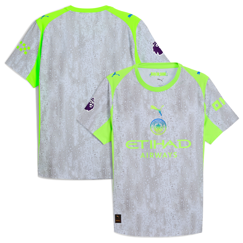 Manchester City Puma 2025/26 Third Authentic Jersey - Green/Neon Green
