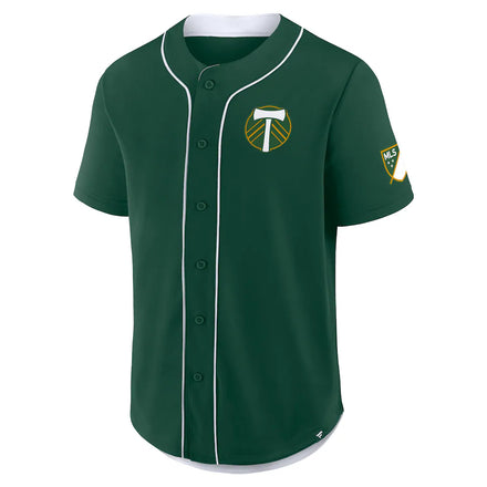Portland Timbers Fanatics Injury Time Baseball Jersey - Green