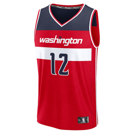 Tre Johnson III Washington Wizards Fanatics 2025 NBA Draft First Round Pick Fast Break Replica Jersey - Icon Edition - Red