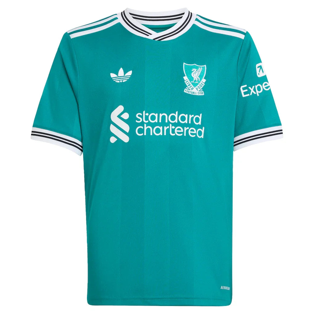 Mohamed Salah Liverpool adidas Youth 2025/26 Third Replica Player Jersey - Green