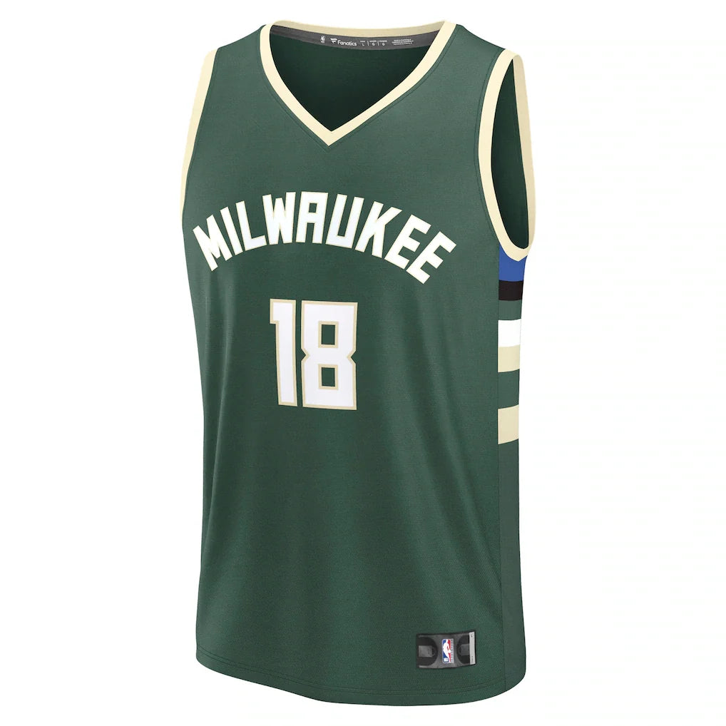 Kyle Kuzma Milwaukee Bucks Fanatics Fast Break Replica Player Jersey - Icon Edition - Hunter Green