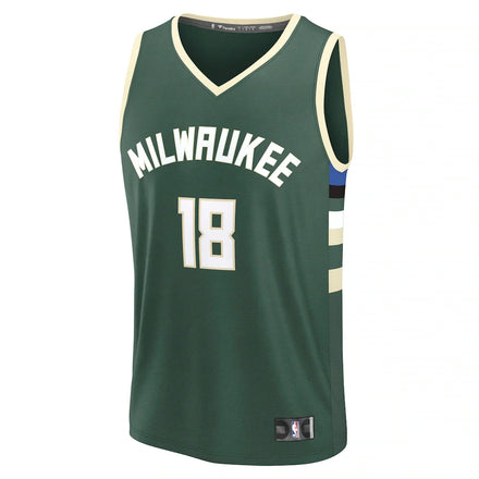 Kyle Kuzma Milwaukee Bucks Fanatics Fast Break Replica Player Jersey - Icon Edition - Hunter Green