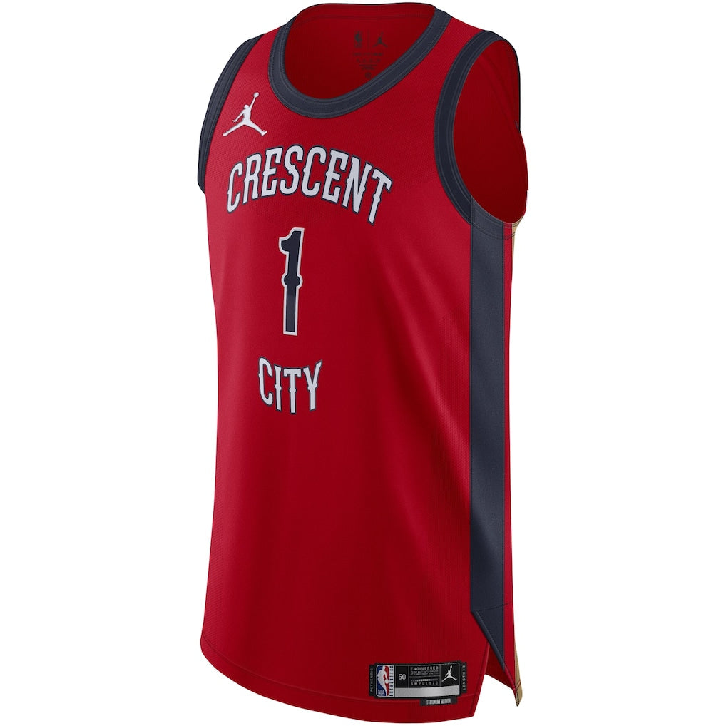 Zion Williamson New Orleans Pelicans Jordan Brand Authentic Jersey - Statement Edition - Red