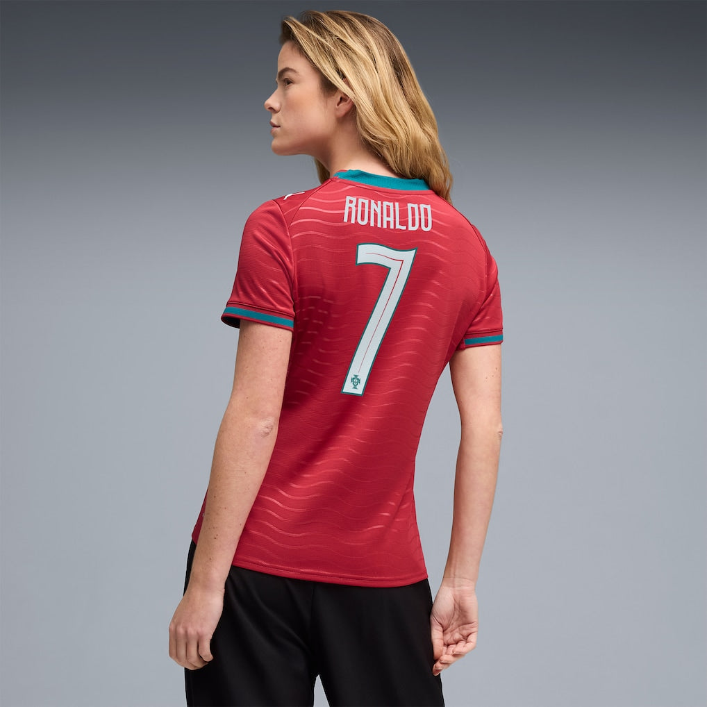 Cristiano Ronaldo Portugal National Team Puma Women's 2026 Home Replica Jersey - Red