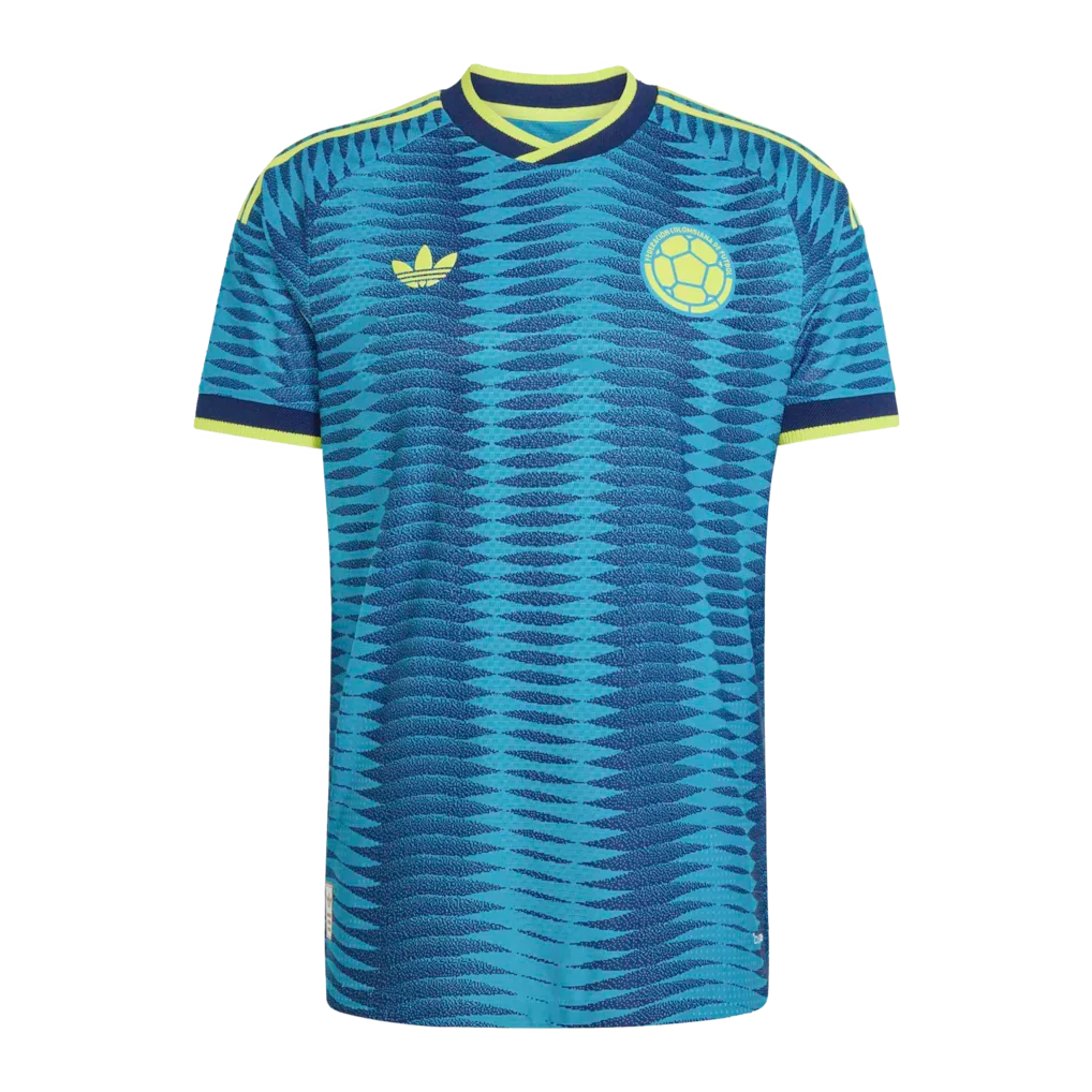 Colombia National Team adidas 2026 Away On-Field Authentic Jersey - Turquoise