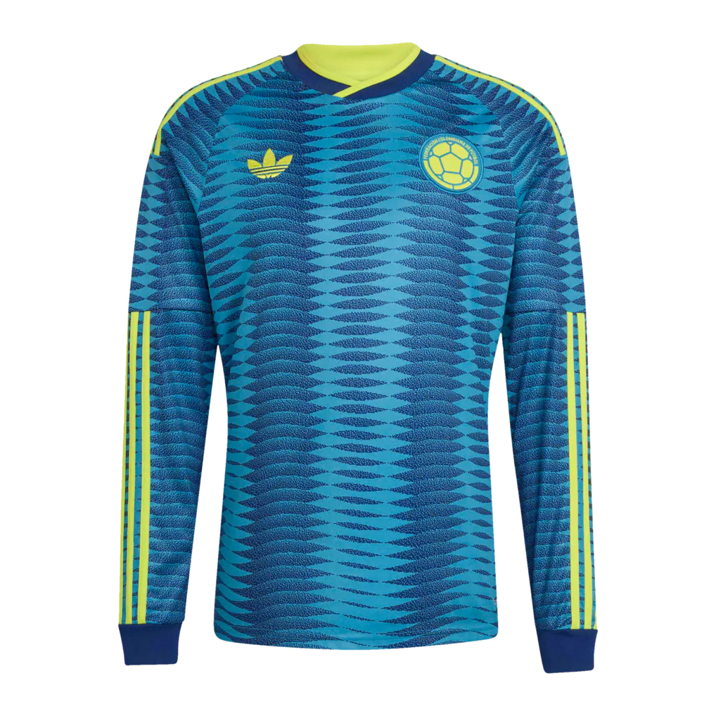 Colombia National Team adidas 2026 Away Replica Long Sleeve Jersey - Turquoise