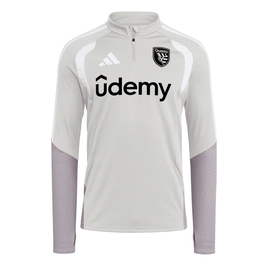San Jose Earthquakes adidas 2026 Tiro Competition Quarter-Zip Training Top - Silver