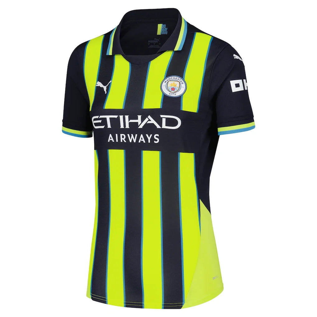 Manchester City Puma Women's 2024/25 Away Replica Custom Jersey - Navy