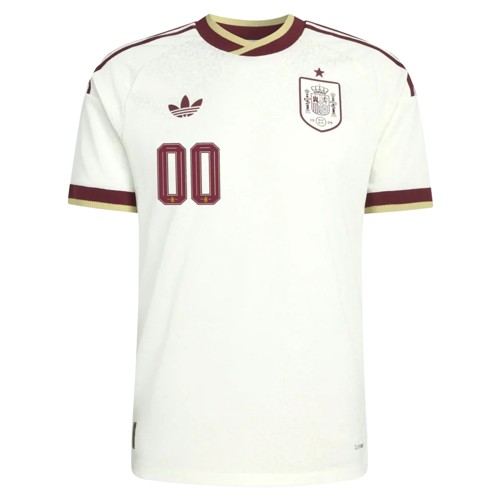 Spain National Team adidas 2026 Away On-Field Authentic Custom Jersey - White