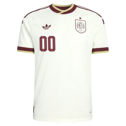 Spain National Team adidas 2026 Away On-Field Authentic Custom Jersey - White