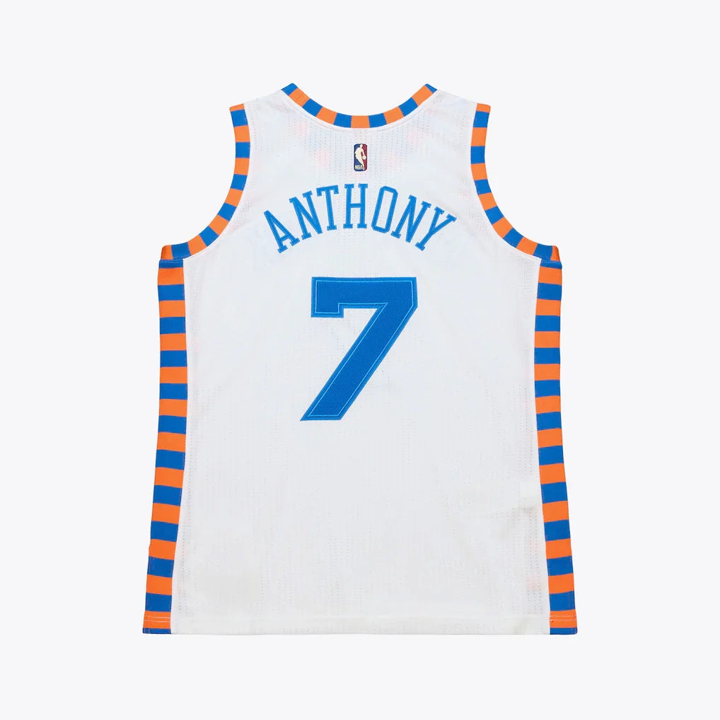 Carmelo Anthony New York Knicks Mitchell & Ness 2015-16 Hardwood Classics Authentic Jersey - White