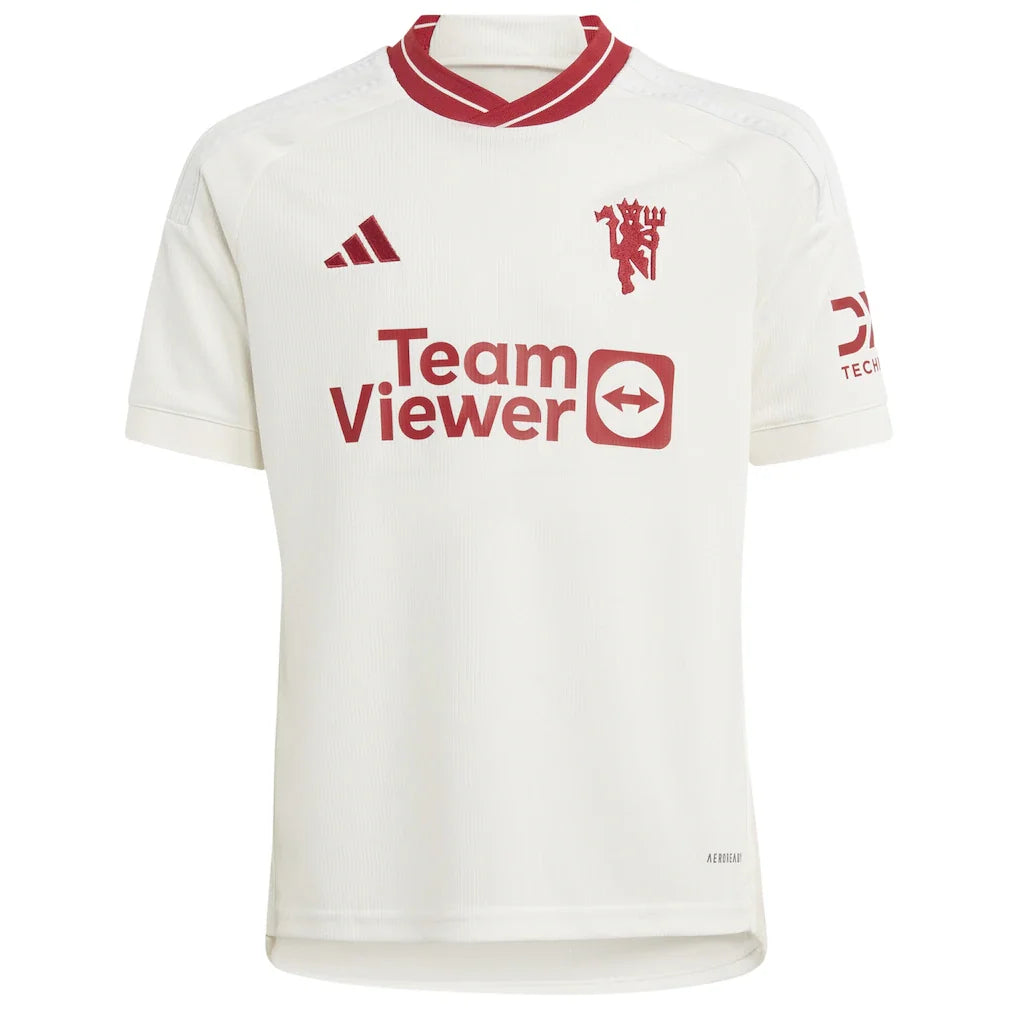 Alejandro Garnacho Manchester United adidas Youth 2023/24 Third Replica Player Jersey – White